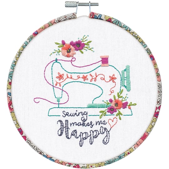 Dimensions&#xAE; 6&#x27;&#x27; Sew Happy Embroidery Kit